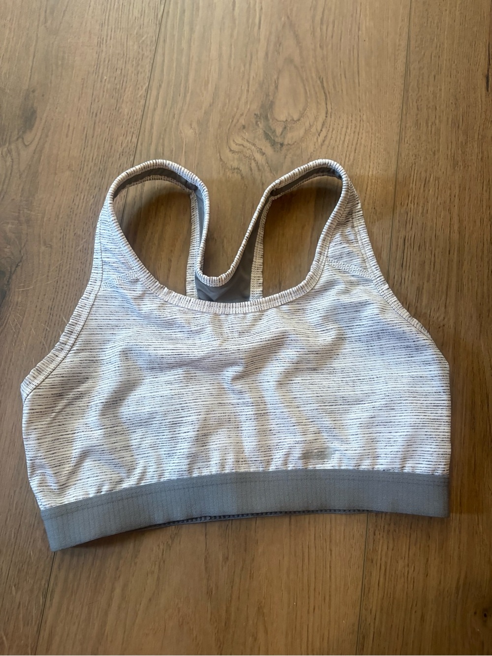 Avia Light Gray Racerback Sports Bra